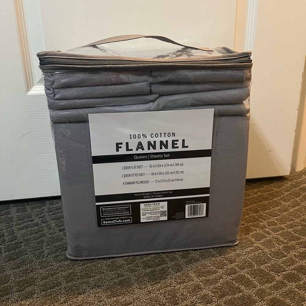 Sam’s Club 100% Cotton Flannel Queen Sheets set